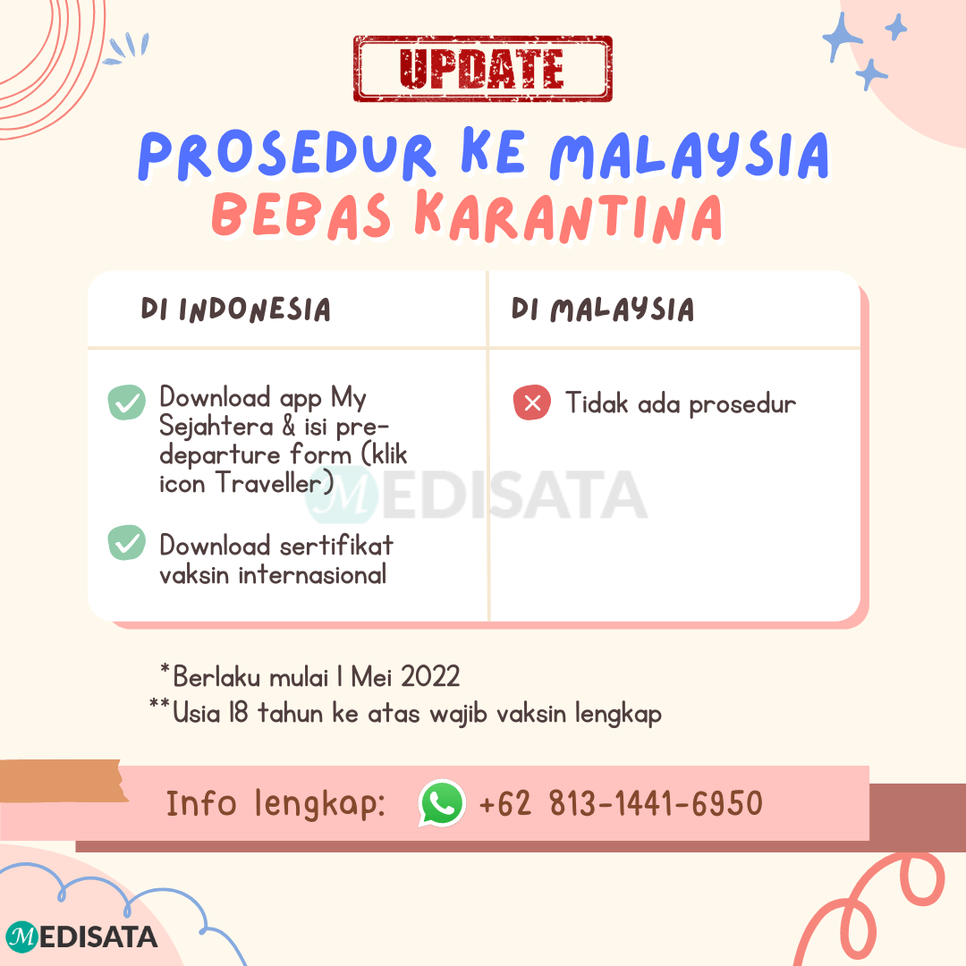 prosedur berobat ke Malaysia bebas karantina